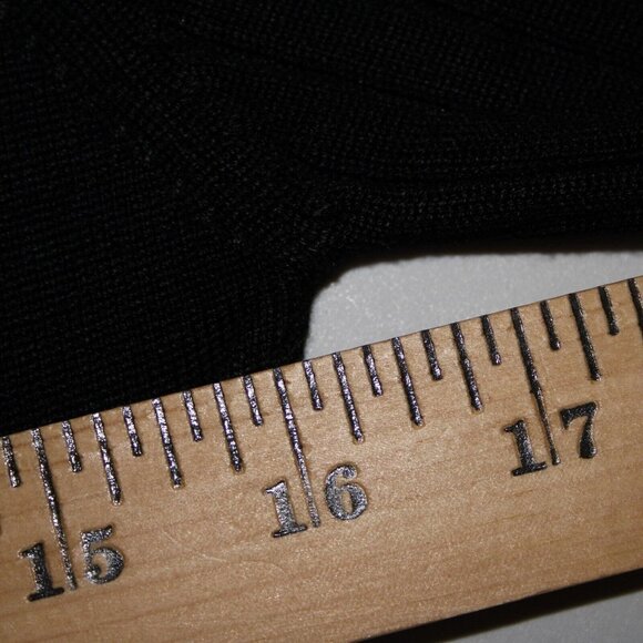 Avantlook Sz M Black White V Neck Striped Surplice 100% Polyester Dress - Picture 14 of 15